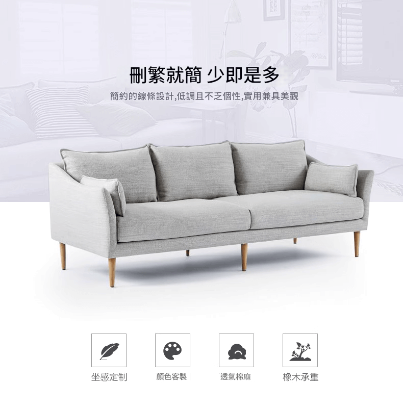 Aggie 温柔灰梳化 2 1