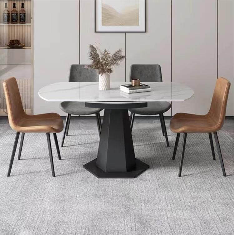 Becky-Rotating Extendable Sintered Stone Dining Table Becky-旋轉伸縮岩板餐枱 - Image 3