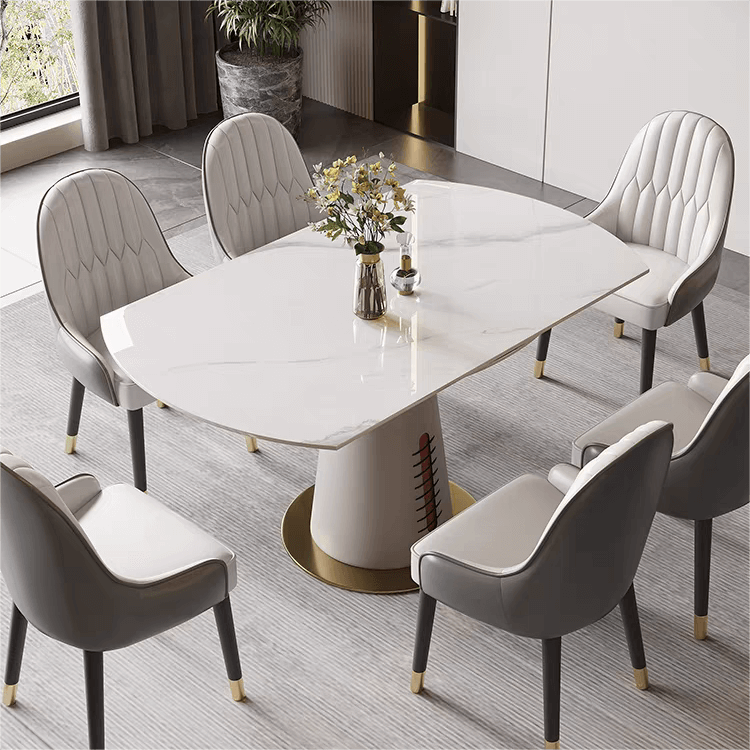 香港家居受歡迎的8款伸縮餐枱推介 Peggie 圓筒跳台拉伸伸縮餐桌 2 1