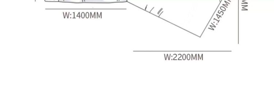 Aspasia 異形豆腐大斜角梳化 1