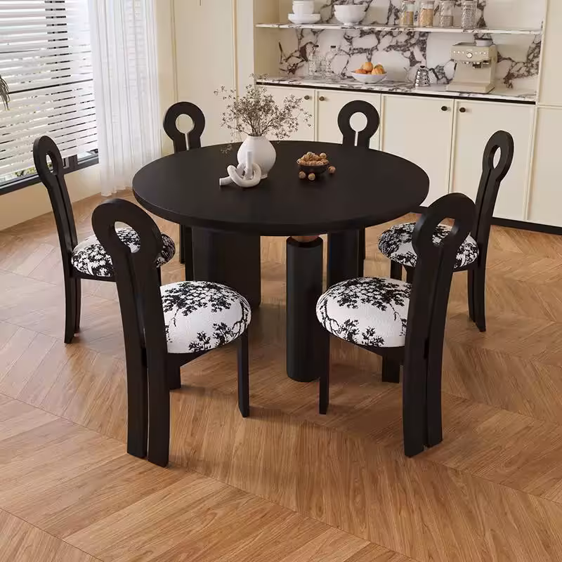 Florrie 葫蘆圓形實木餐枱 5 converted