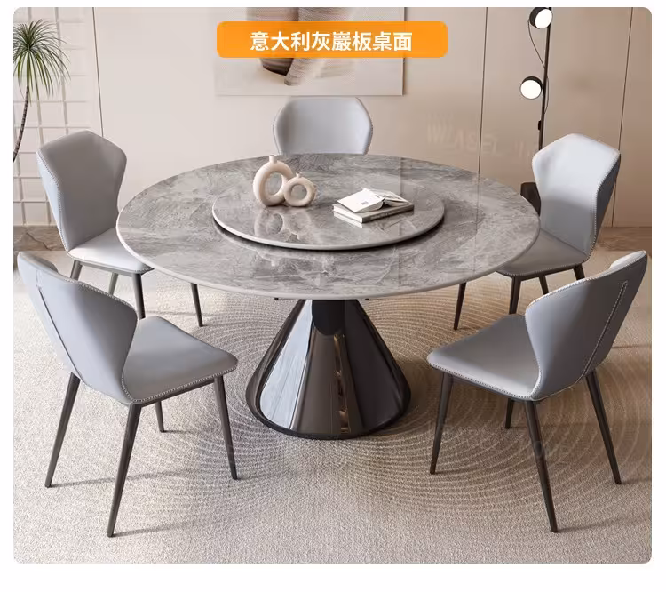 Natalie 圓形轉盤雲石岩板餐枱 6 converted 1