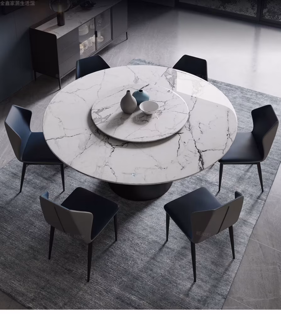 Nita-圓形轉盤雲石/岩板餐枱 Nita 圓形轉盤雲石岩板餐枱 5 converted