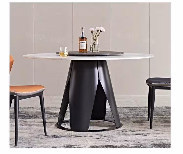 Olive 圓形轉盤雲石岩板餐枱 11 converted