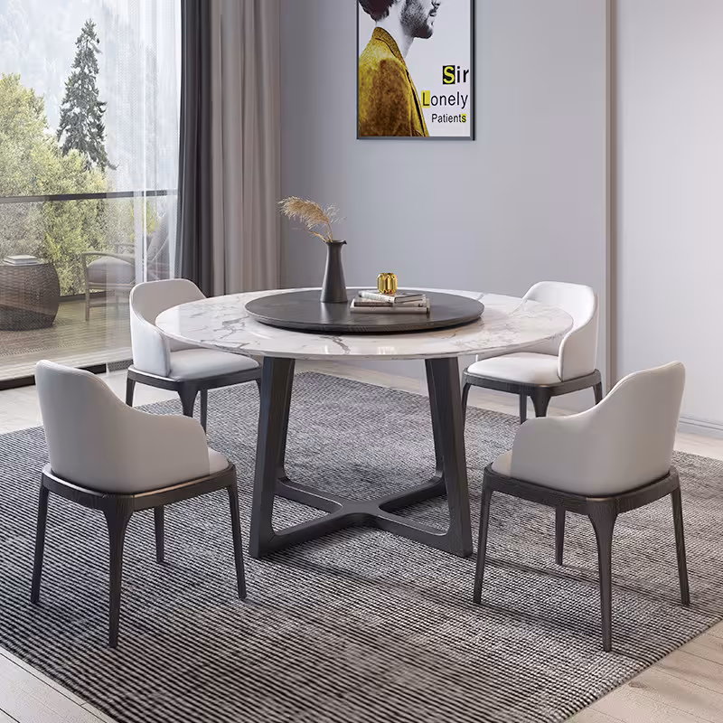 Pancy 圓形轉盤雲石岩板餐枱 5 converted 1