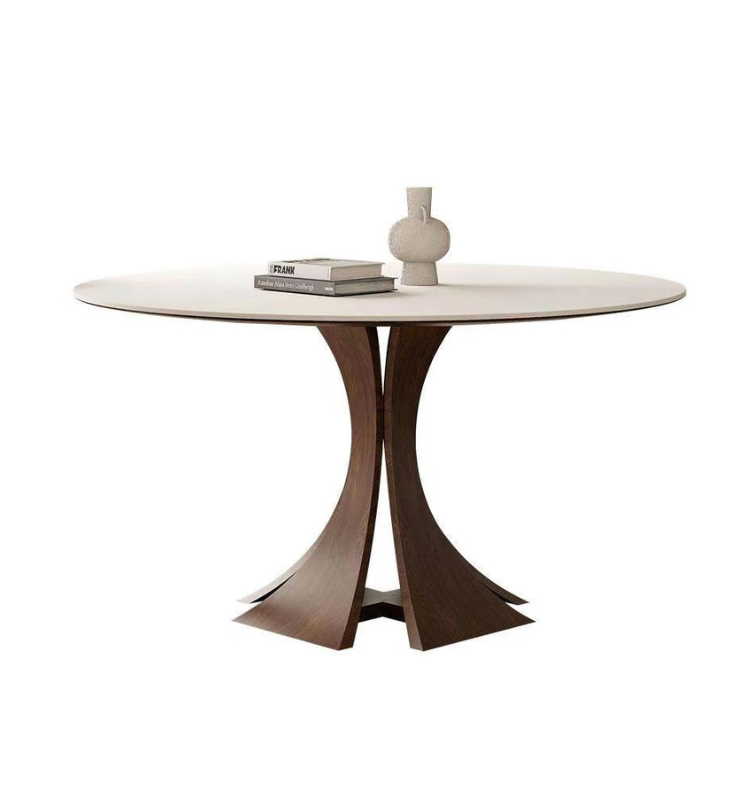 Helga-四葉草圓形岩板餐枱