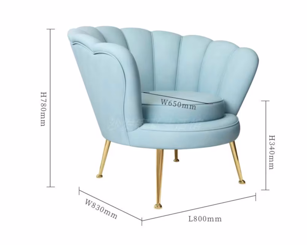 Melinda 輕奢貝殼絲絨布藝梳化 5 converted converted