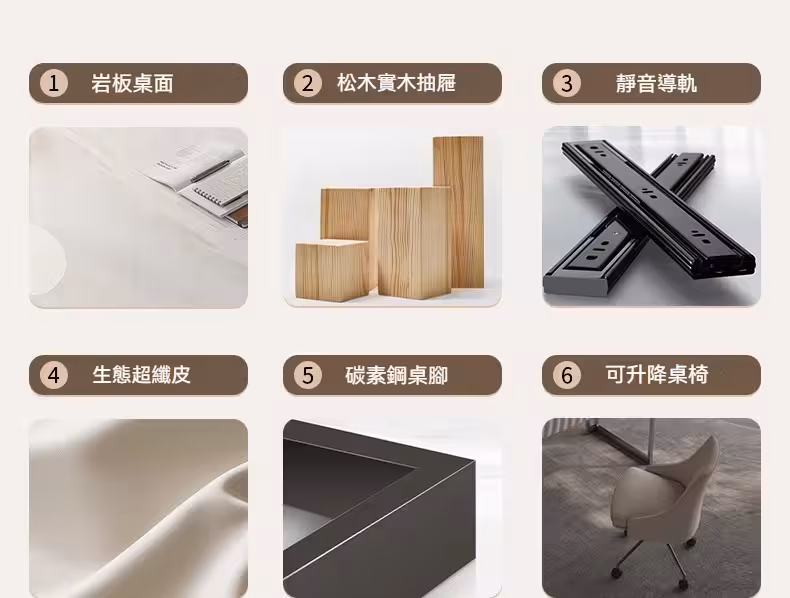 Blithe 曼舞三抽實木櫃書枱 6 converted