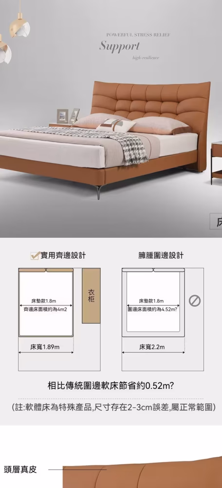 Buck 齊邊皮革床架 4 converted