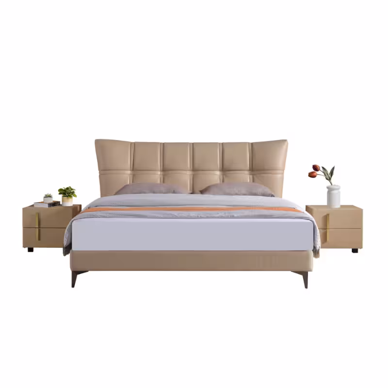 Cecil 齊邊皮革床架 converted 2