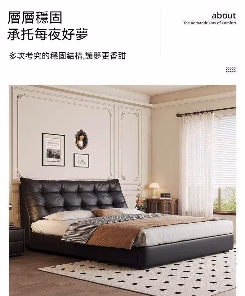 Chasel 齊邊皮革床架帶抽屜 11 converted