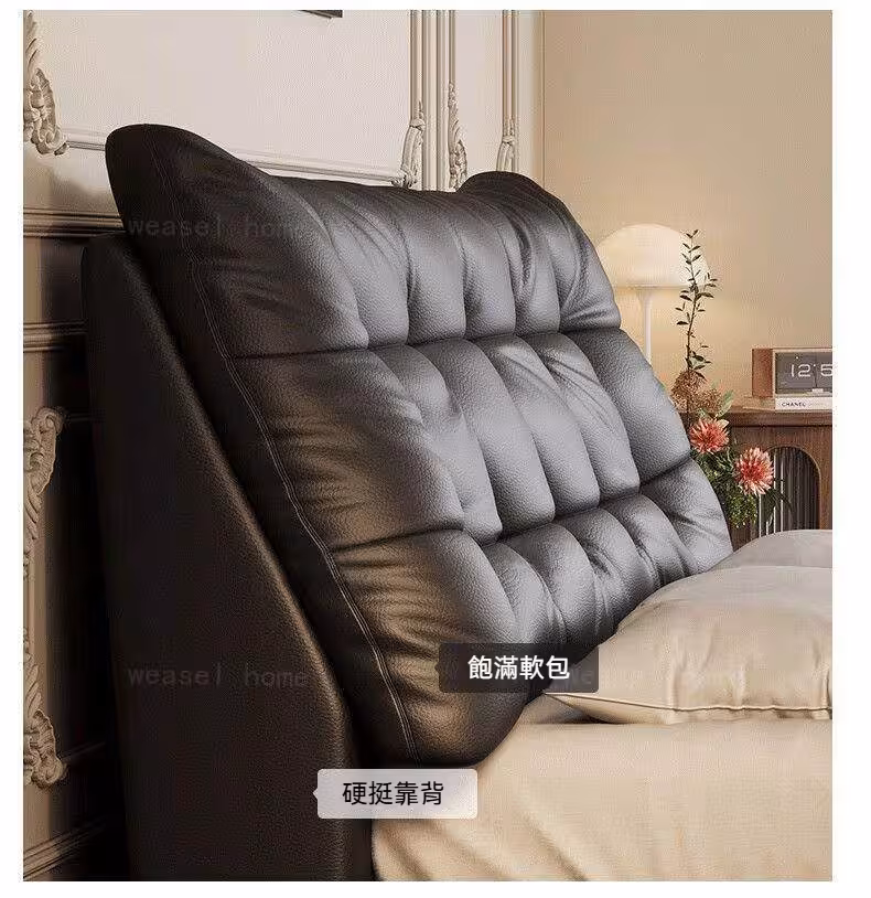 Chasel 齊邊皮革床架帶抽屜 4 converted