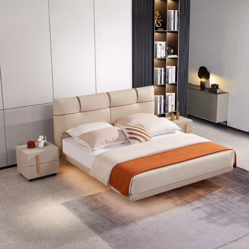 Colbert-齊邊懸浮床架(帶感應燈)