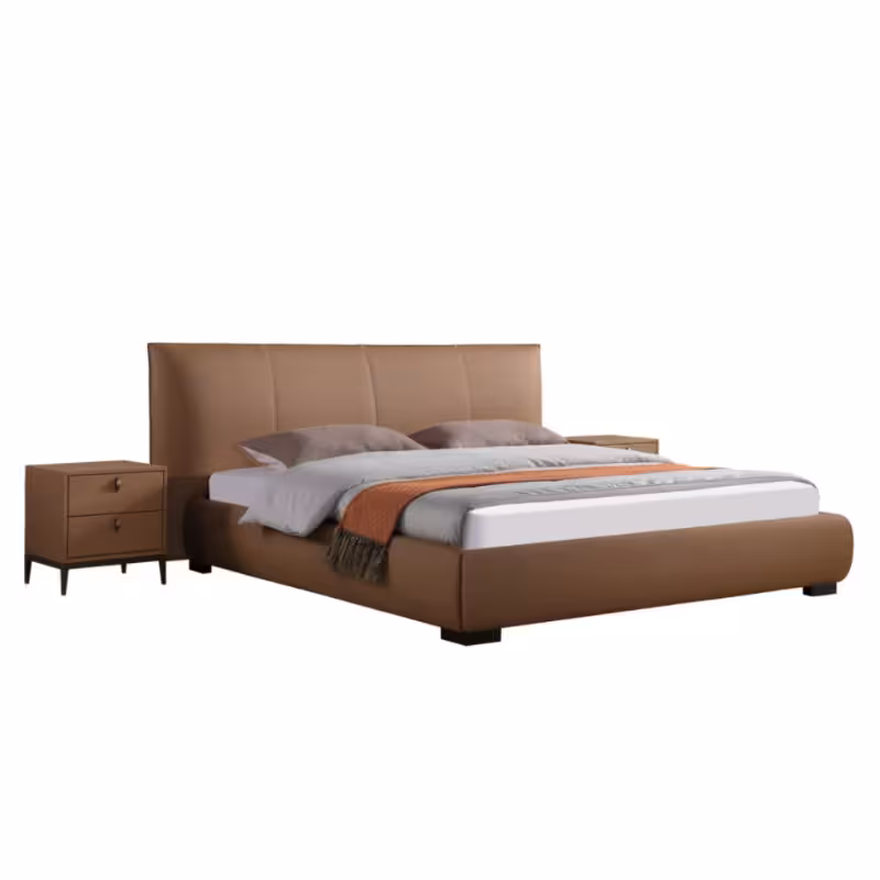 Conrad-包邊皮革床架
