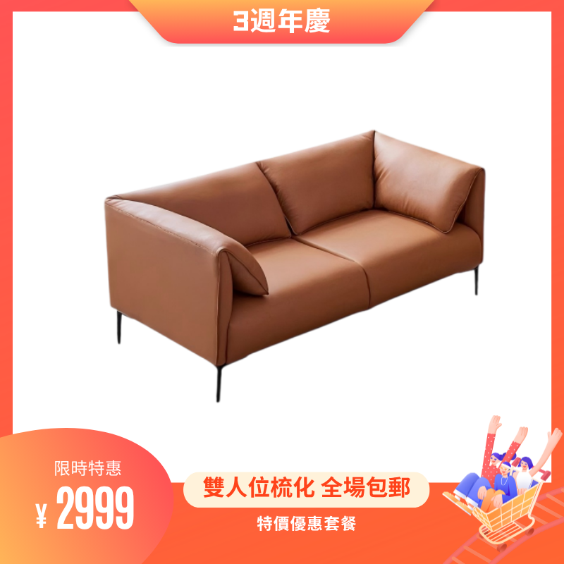 【3週年慶祝活動包送貨包安裝】2人位梳化特惠(限量3件)